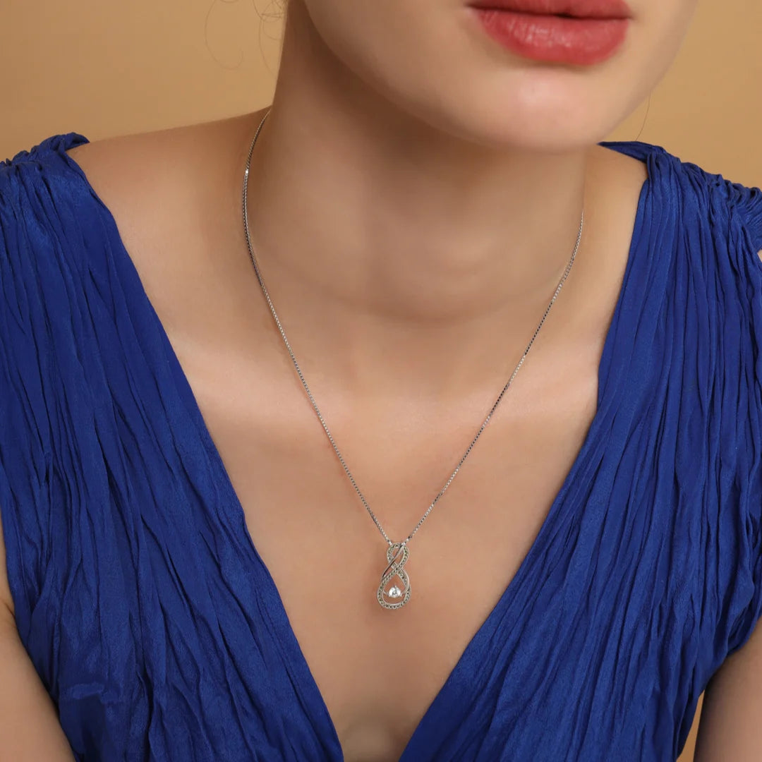 Emerald Green Infinity Birthstone Necklace -