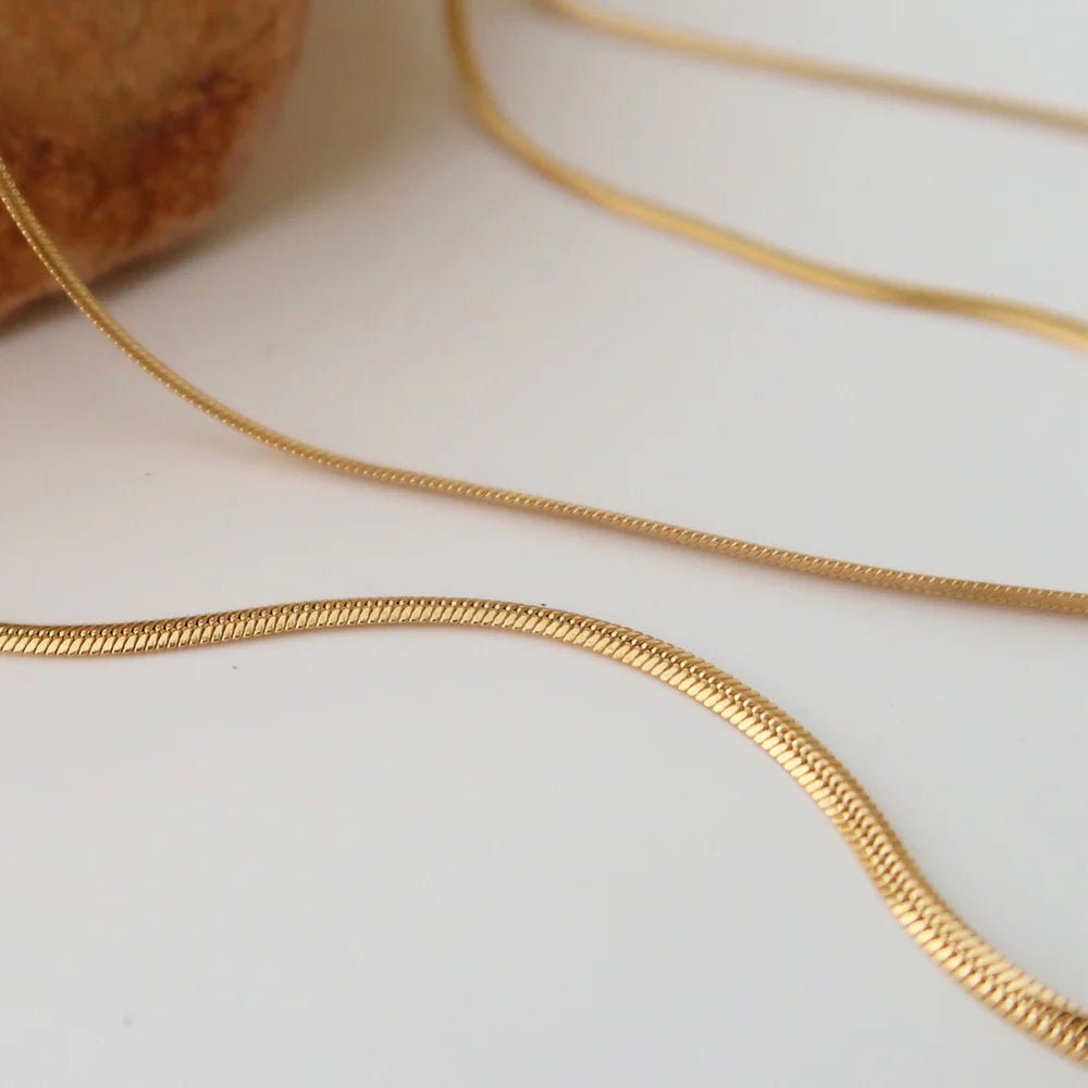 Layered Gold Plated Choker Necklace