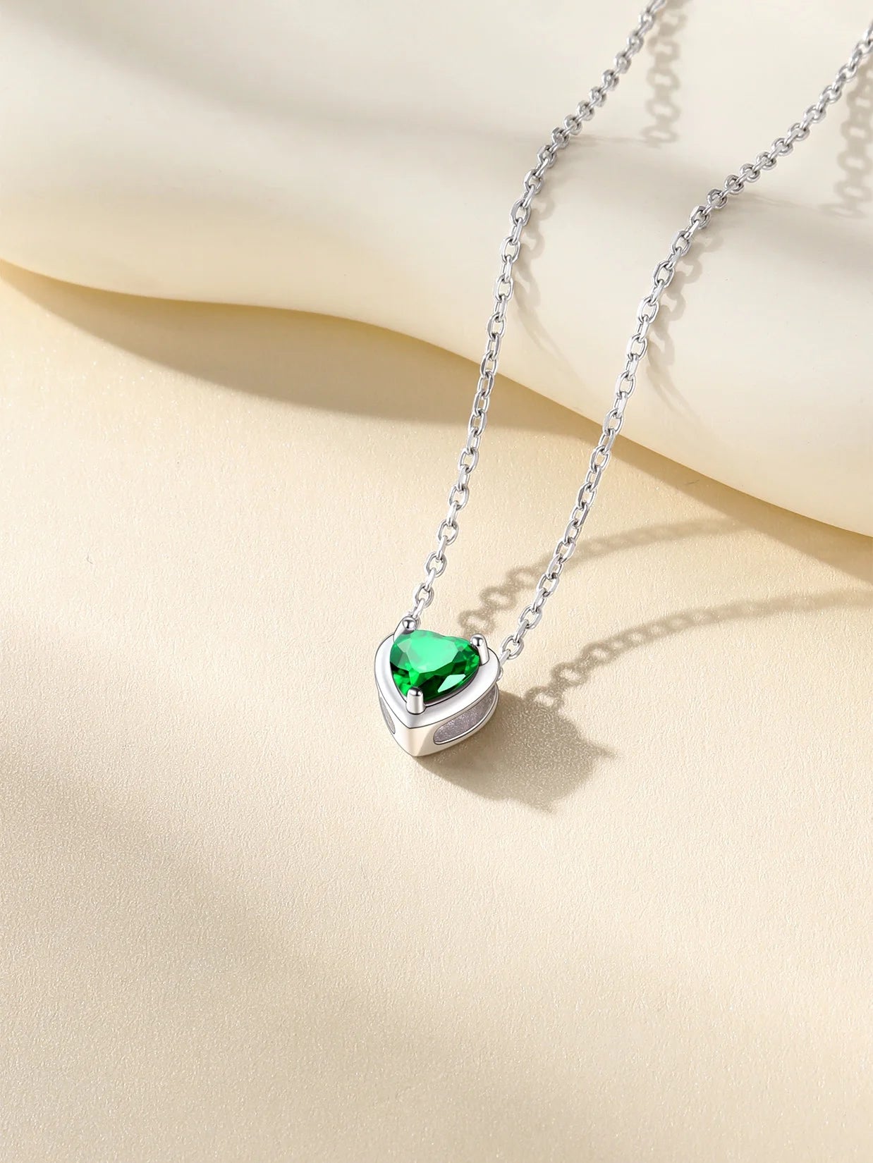 Women 925 Sterling Silver Birthstone Love Heart Necklace, Mother'S Day Jewelry Gifts for Mom