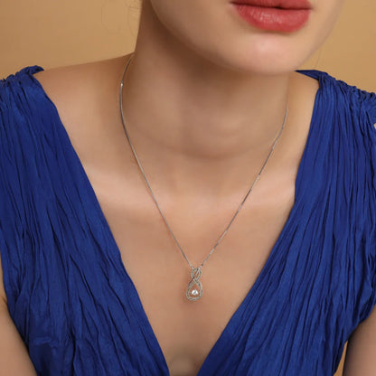Emerald Green Infinity Birthstone Necklace -