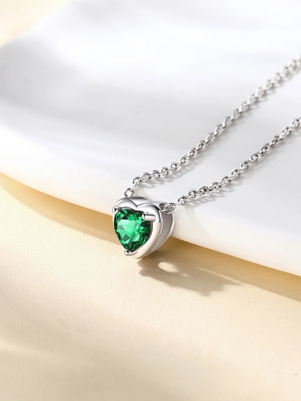 Women 925 Sterling Silver Birthstone Love Heart Necklace, Mother'S Day Jewelry Gifts for Mom