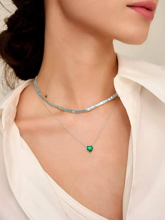 Women 925 Sterling Silver Birthstone Love Heart Necklace, Mother'S Day Jewelry Gifts for Mom