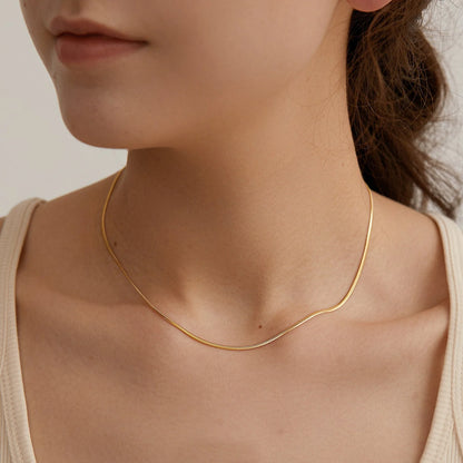 Layered Gold Plated Choker Necklace