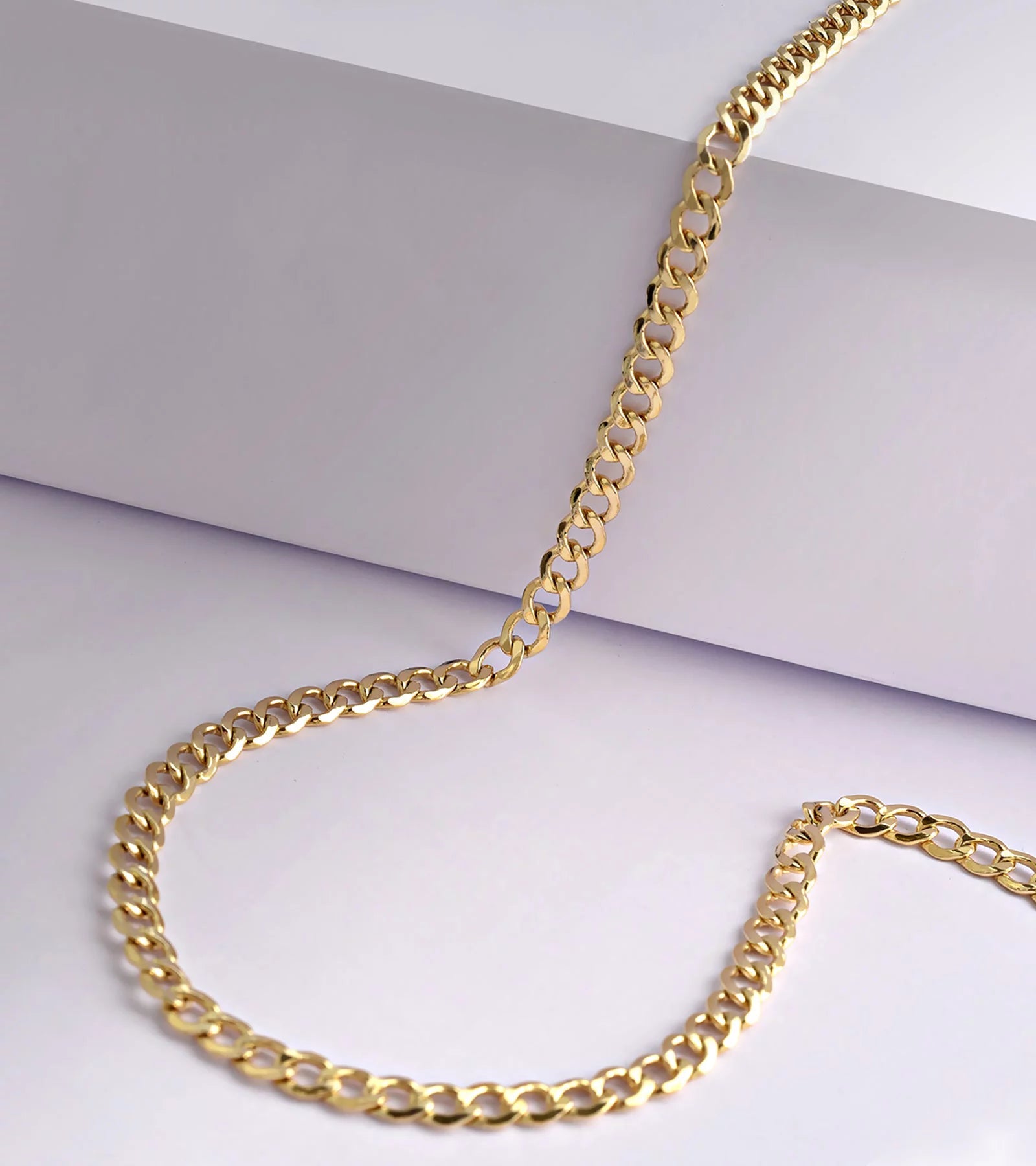 Gold Chain Necklace Collection - 14K Solid Yellow Gold Filled Miami Cuban Curb Link Chain Necklaces for Women