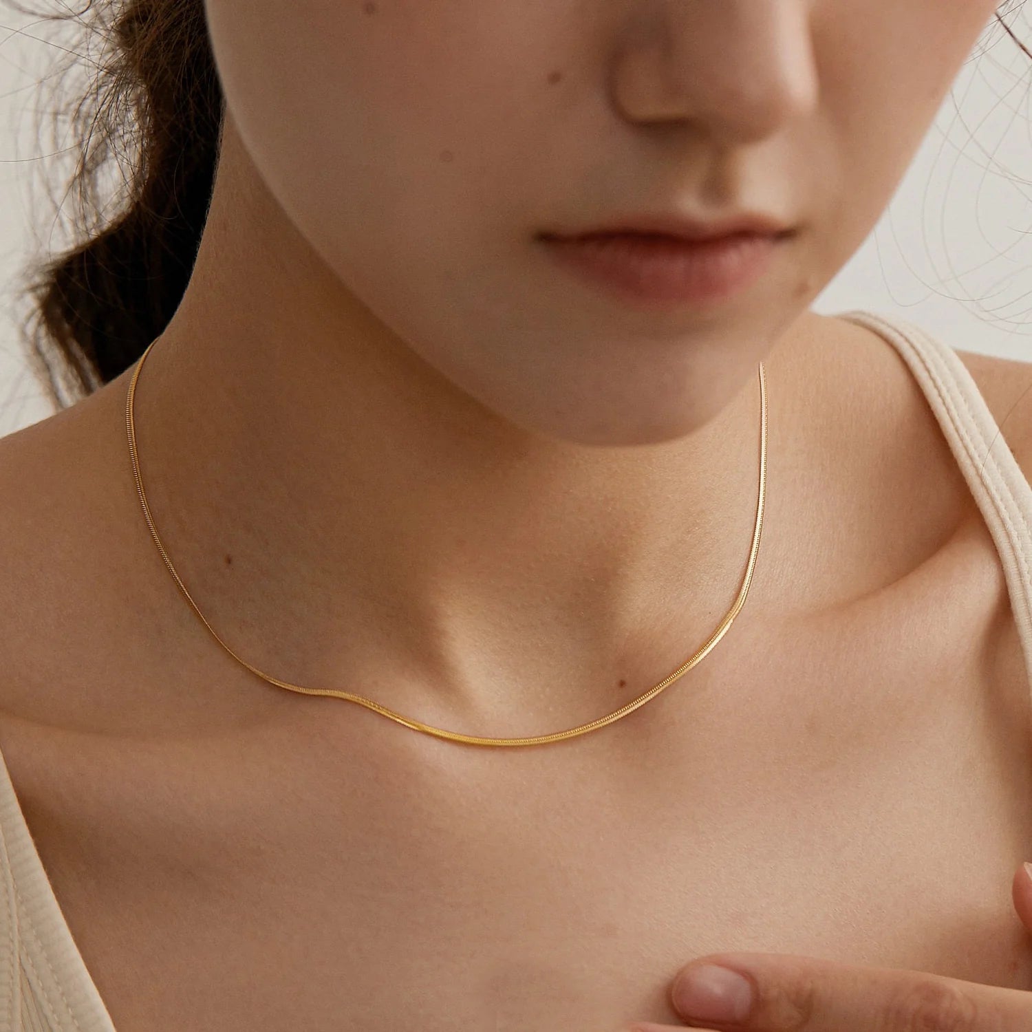 Layered Gold Plated Choker Necklace
