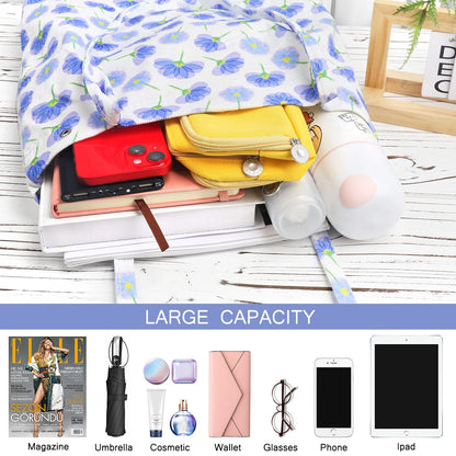 Corduroy Tote Bag Large for Women Handbags with Inner Pocket